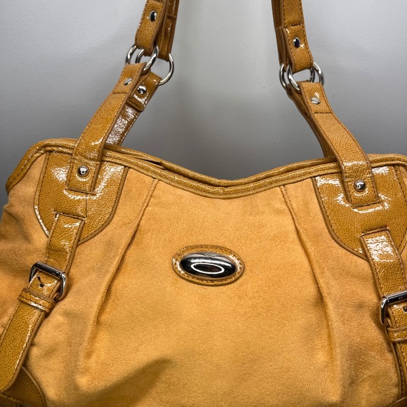 Alfred Dunner Women's Mustard Yellow Suede Shoulder Bag - Picture 9 of 9